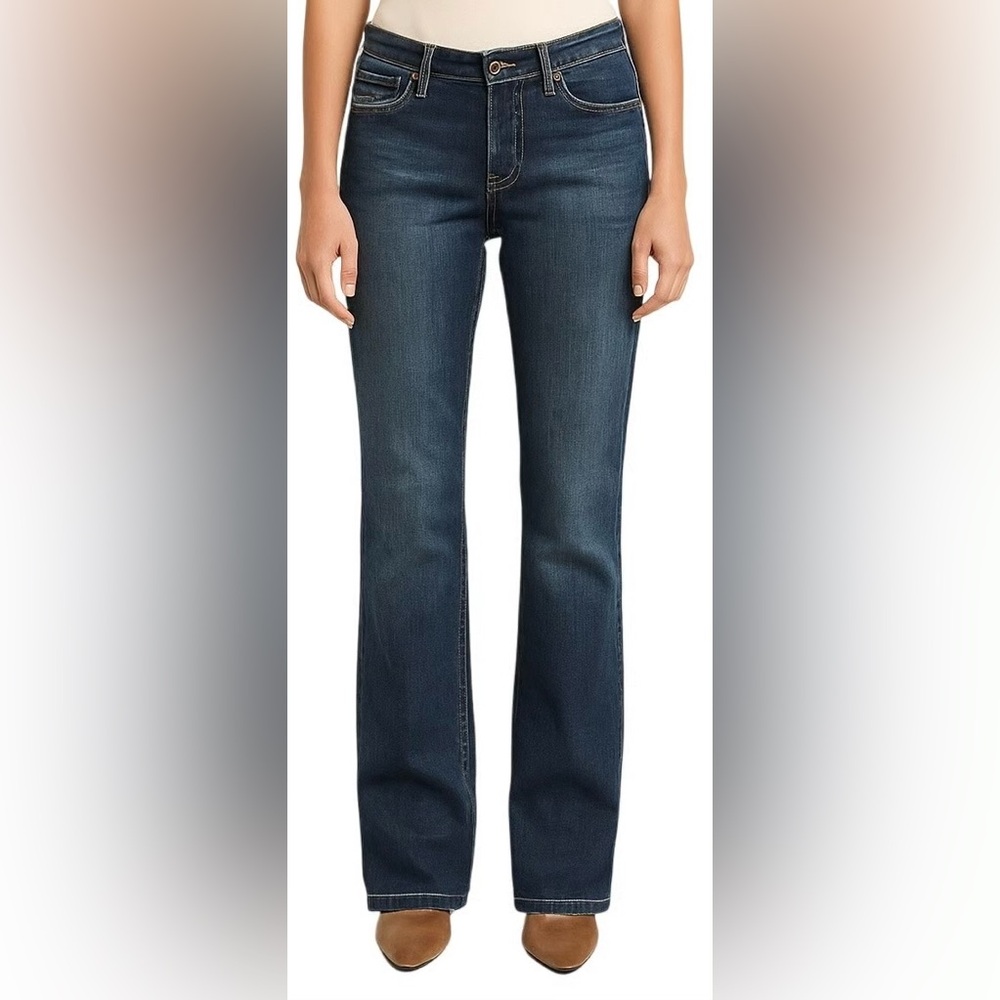 David Kahn "Lauren" Mid Rise Wide Straight Jeans Size 8 Blue